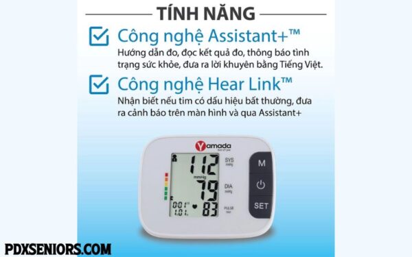 Máy đo huyết áp điện tử Yamada 1358 công nghệ Nhật Bản